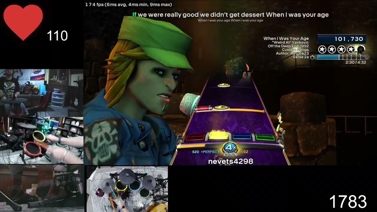 When I Was Your Age (1992) by Weird Al - Pro Drum FC 100% Rock Band 3 Deluxe RPCS3