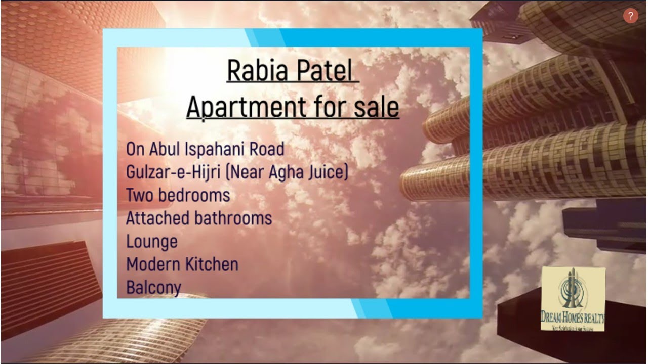 Fully Renovated Two Bedroom apartment for sale in Rabia Patel, Karachi, Pakistan