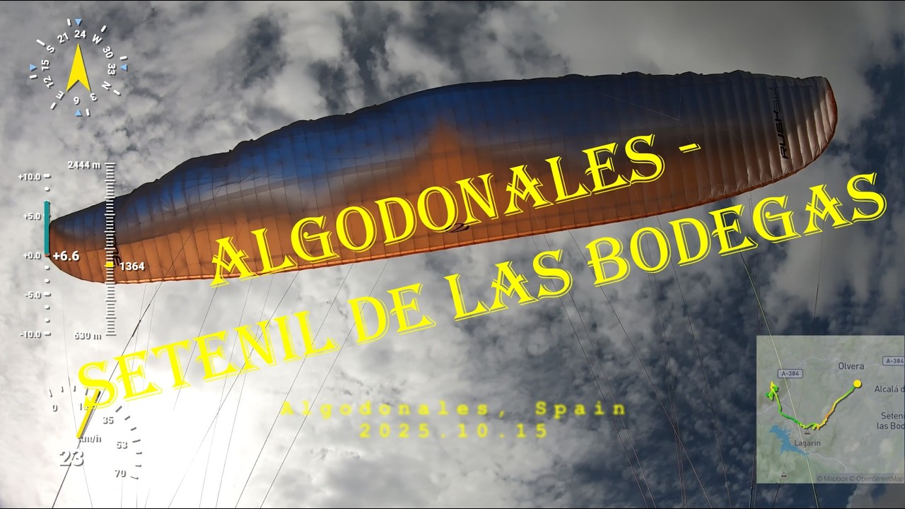 Riding a +6.5  m/s Thermal in October!  Algodonales - Setenil de las Bodegas, 24 km FAI triangle