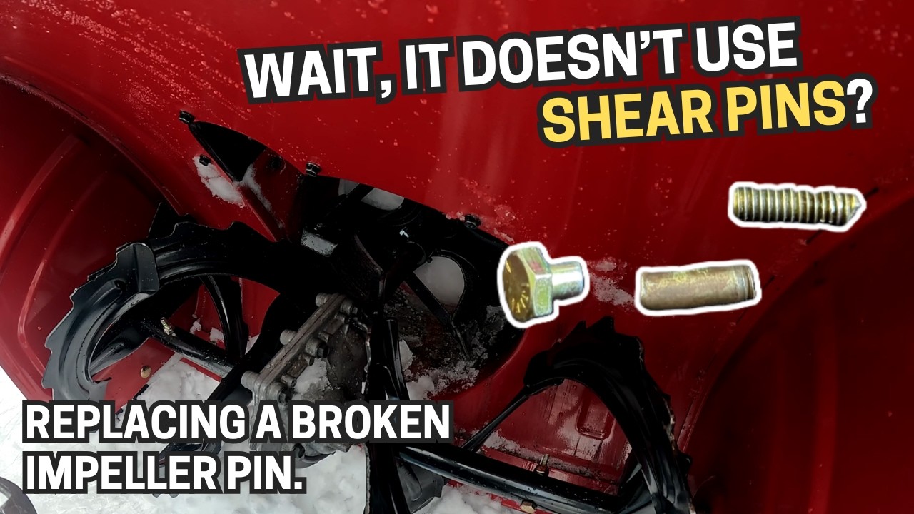 Toro Snow Blower Impeller Pin Repair: Using Hardware Store Bolt #toro #snowblower #smallengine