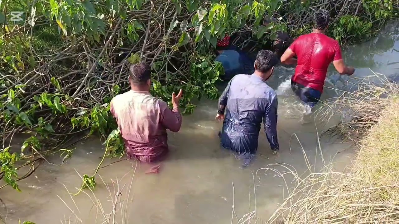 Fishing video and fish hunting big catfish catching fisher men happy