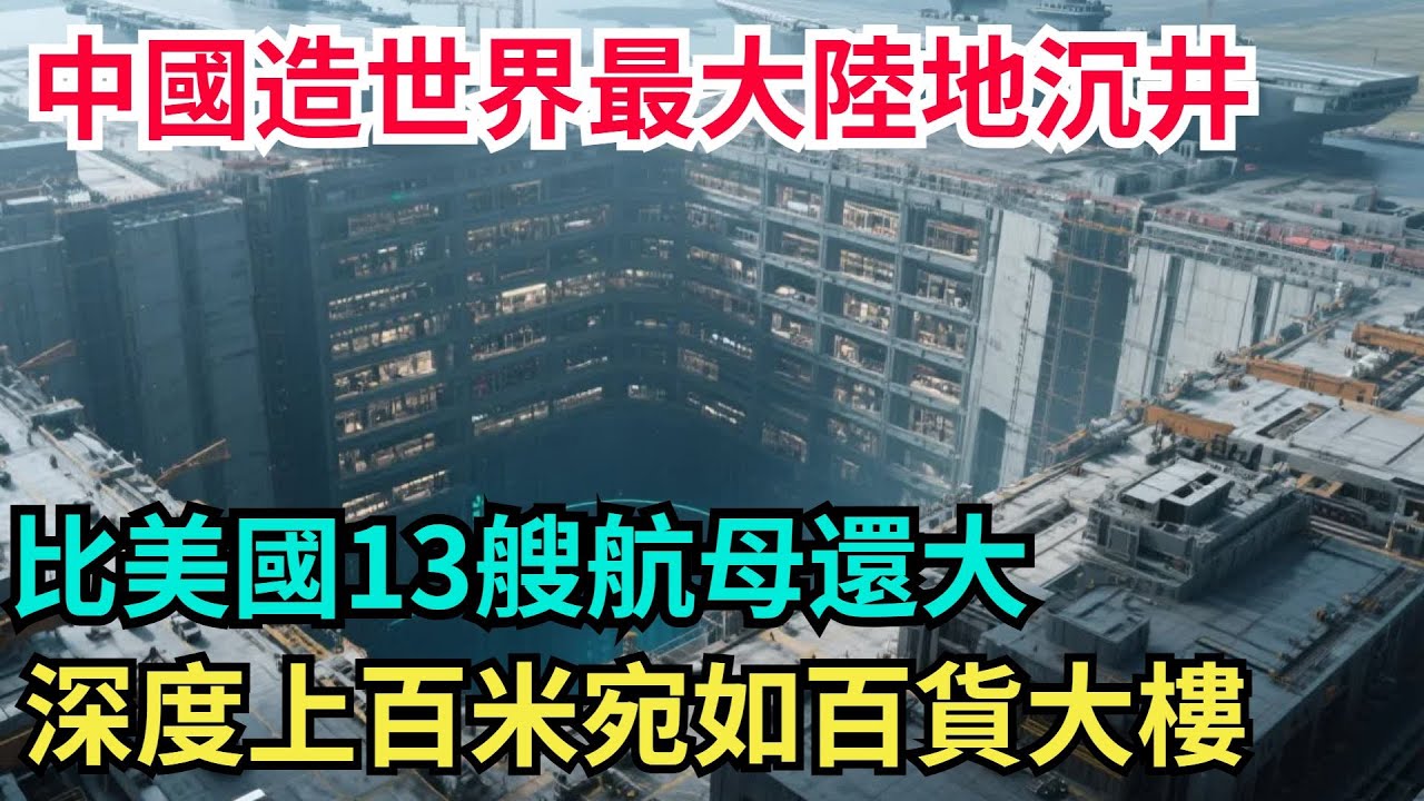 中國造世界最大陸地沉井，比美國13艘航母還大，深度上百米宛如百貨大樓！#硬核解碼#中國#熱點#科技#製造#芯片