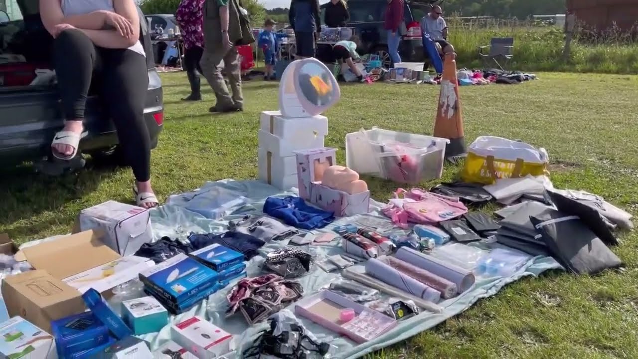 Great car boot sale day in Wimborne Dorset Uk  .