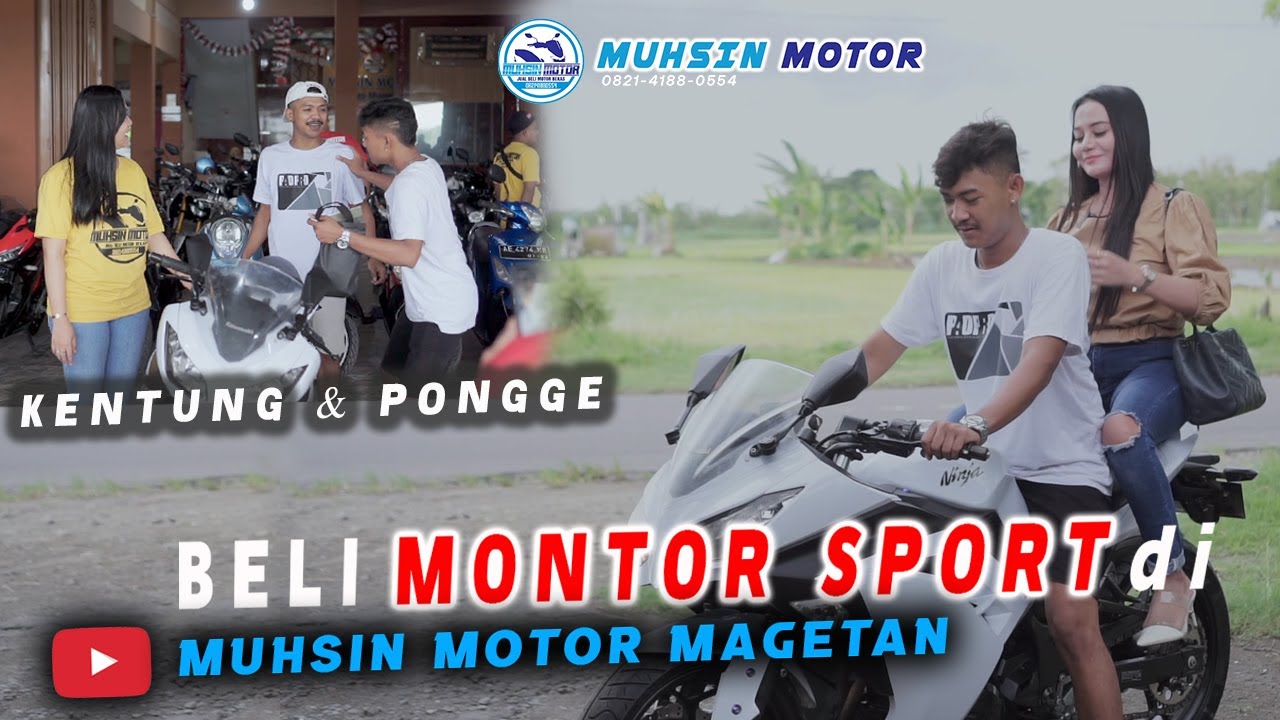 VIRAL YOUTUBER ASAL PONOROGO (KENTONG SURO GANONG & PONGGE) BELI MOTOR SPORT di MUHSIN MOTOR MAGETAN