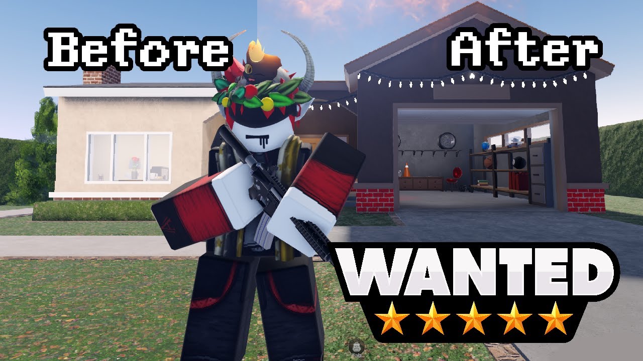 Building my Starter House!! / Roblox Wanted / Part 4