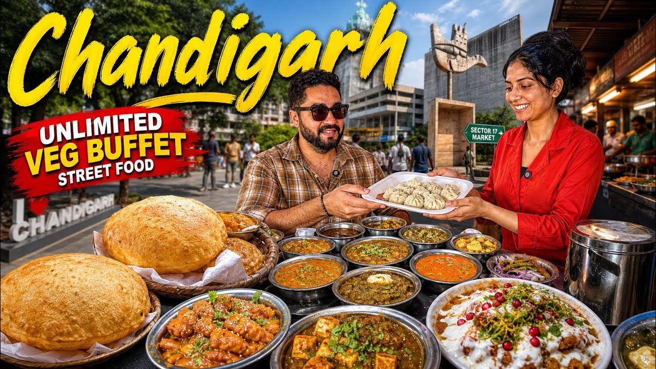 Most VIRAL Foods in Chandigarh | UNLIMITED Food at Behna Da Dhaba, DAHI BHALLA, Dumplings