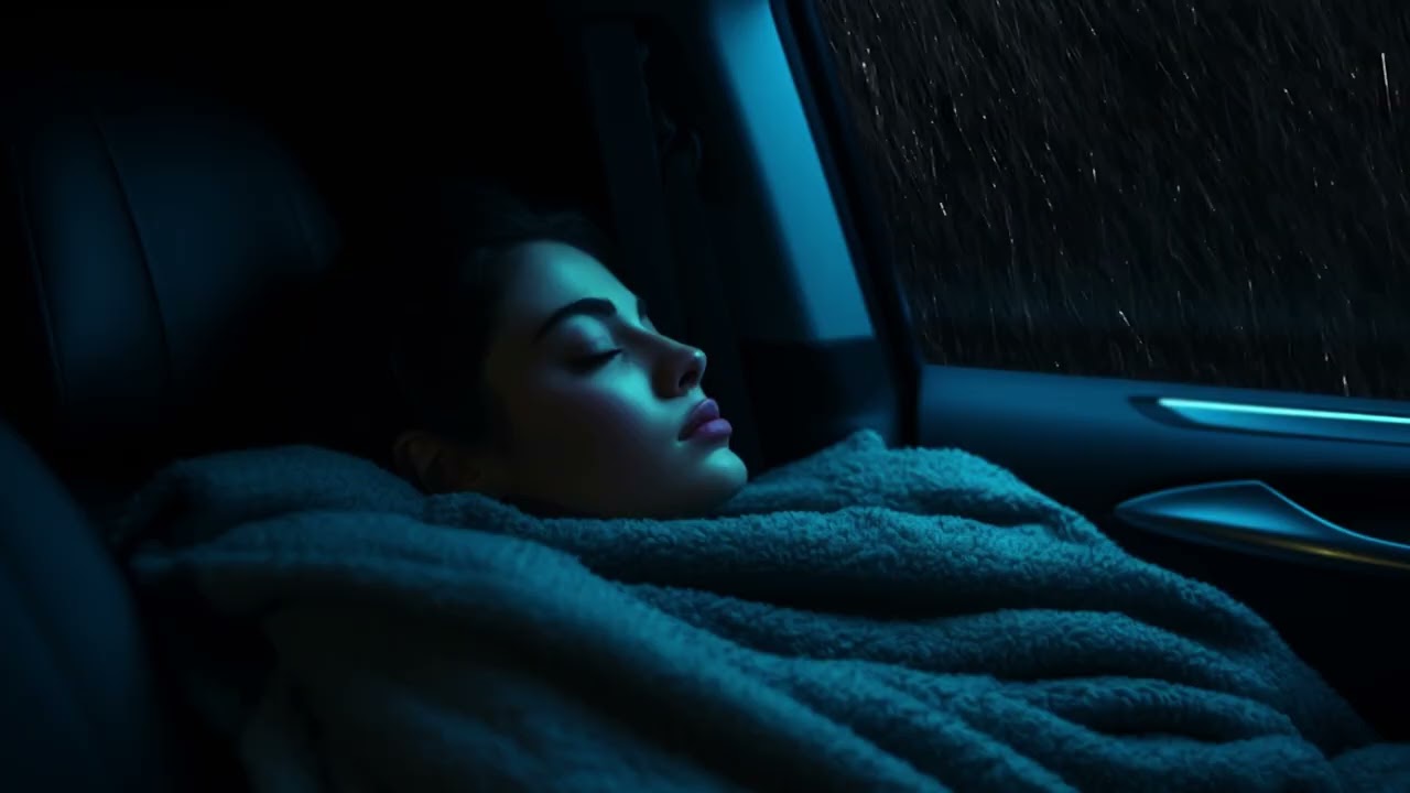 Stop Overthinking Tonight with Heavy Rain & Thunder on Car in Wild Storm at Night