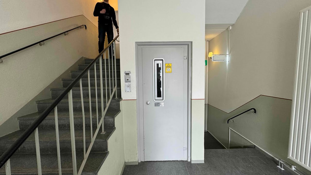 Östersund, Sweden:  Asea elevator at Kyrkgatan 56 ⁨