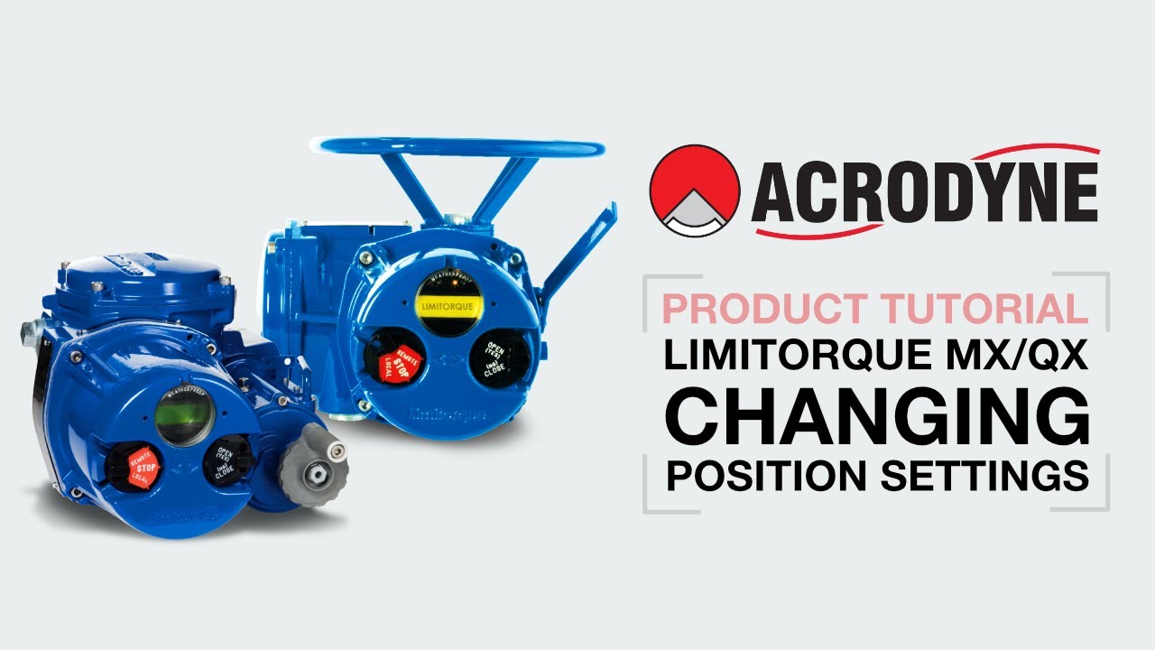 Change position setting on a Limitorque MX/QX electric actuator