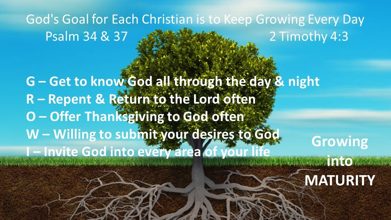 God's Goal for Each Christian is to Keep Growing Every Day - Matthew 22 & 25 and Revelation 3:20