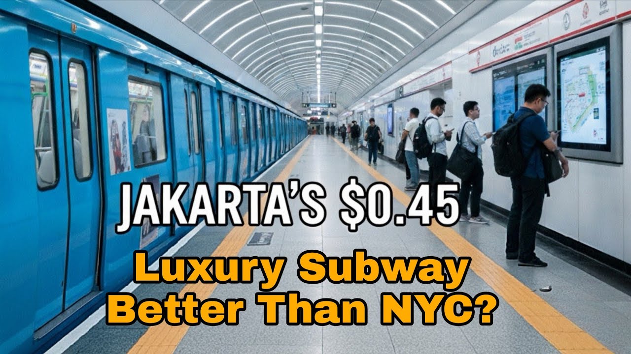 Riding Jakarta&rsquo;s $0.45 Luxury Subway  (Better than NYC?) #jakarta #publictransport #indonesia 