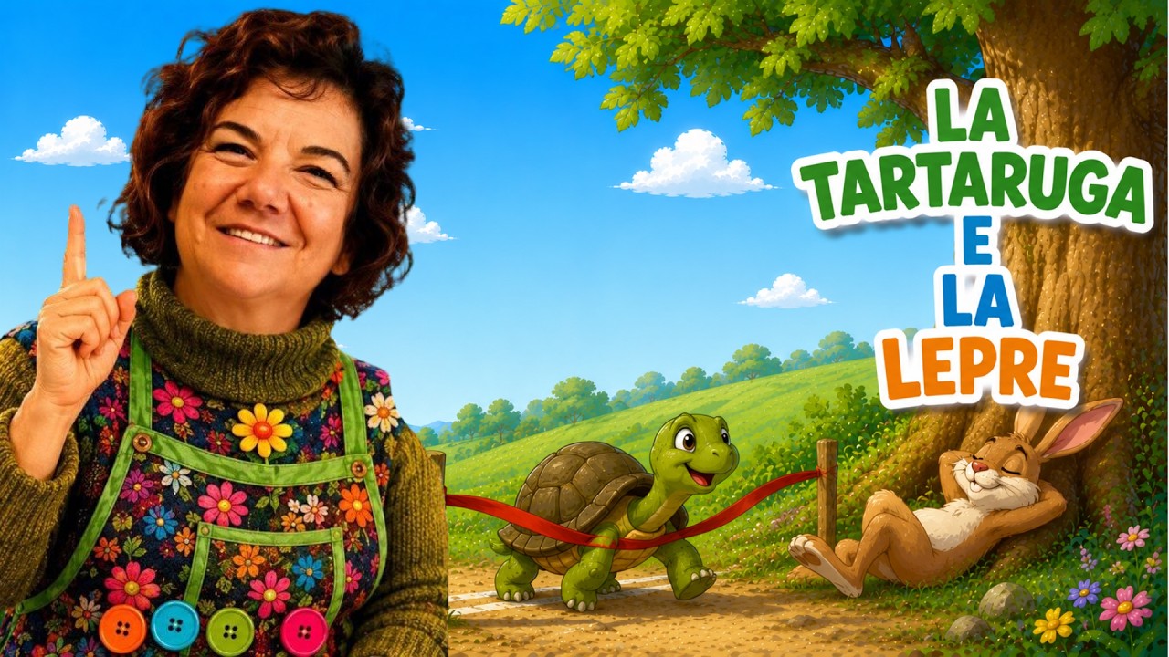 Angie racconta: La Tartaruga e la Lepre 🐢🐰 | Favola di Esopo per bambini