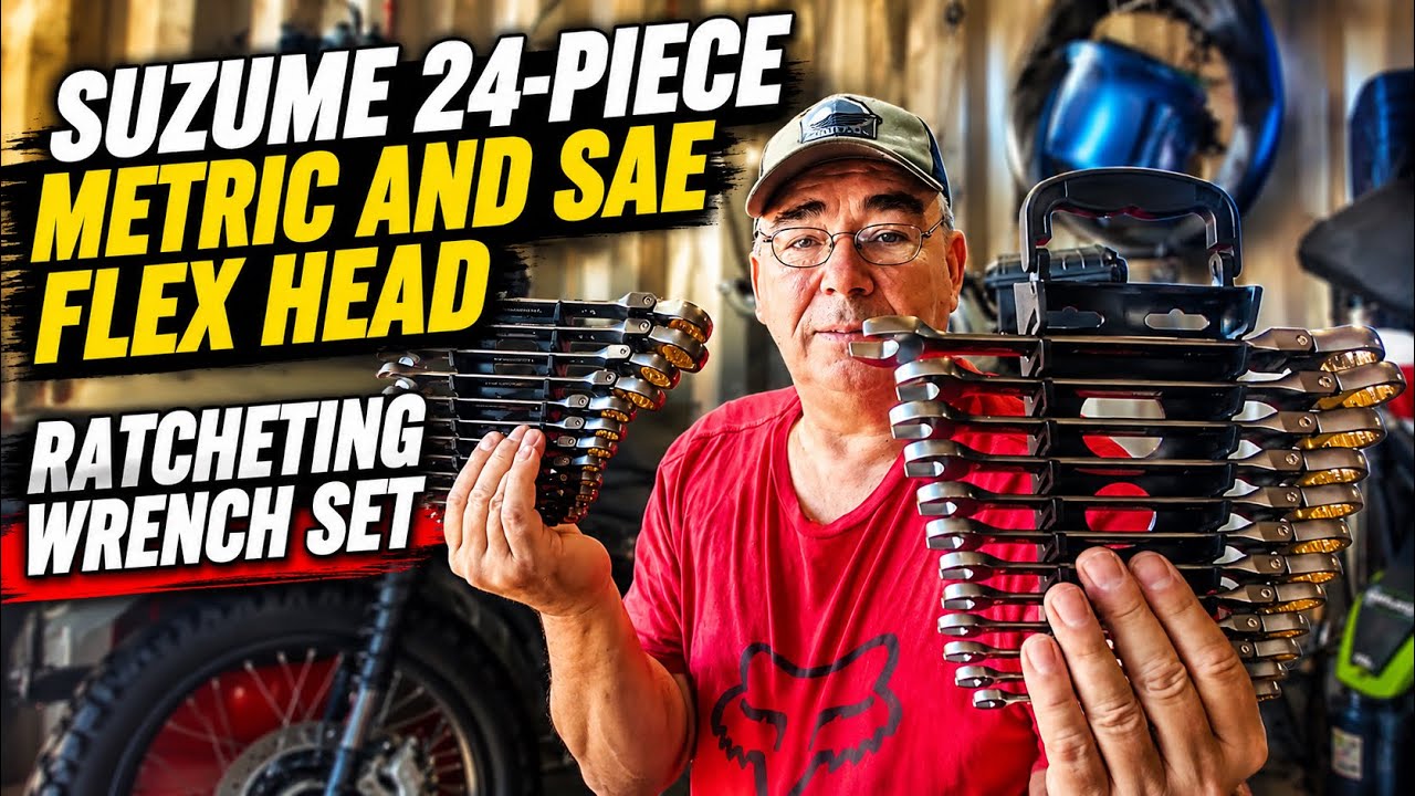 Motorcycle tools | 24 Piece Metric and SAE Flex Head Ratcheting Wrench Set #tools #suzumetools