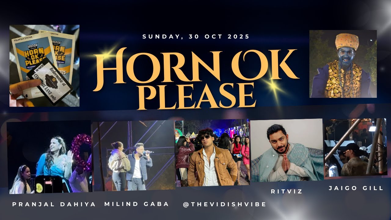 Horn Ok Please 🥳 2025 JLN Stadium Delhi | Pranjal Dahiya , Milind Gaba , Ritviz, Bismil Live , Bali