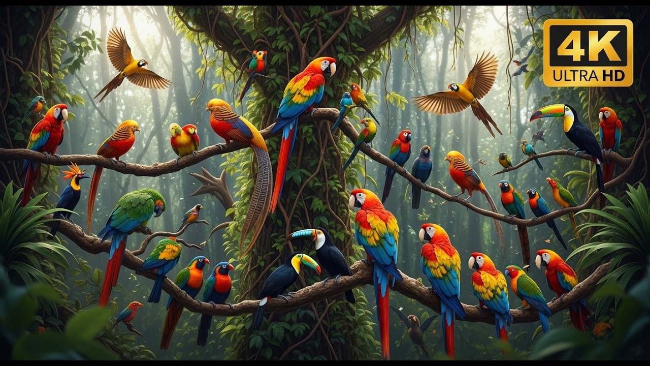 Top 50 Most Beautiful & Rare Birds on Earth 🐦| 4K Nature Sounds