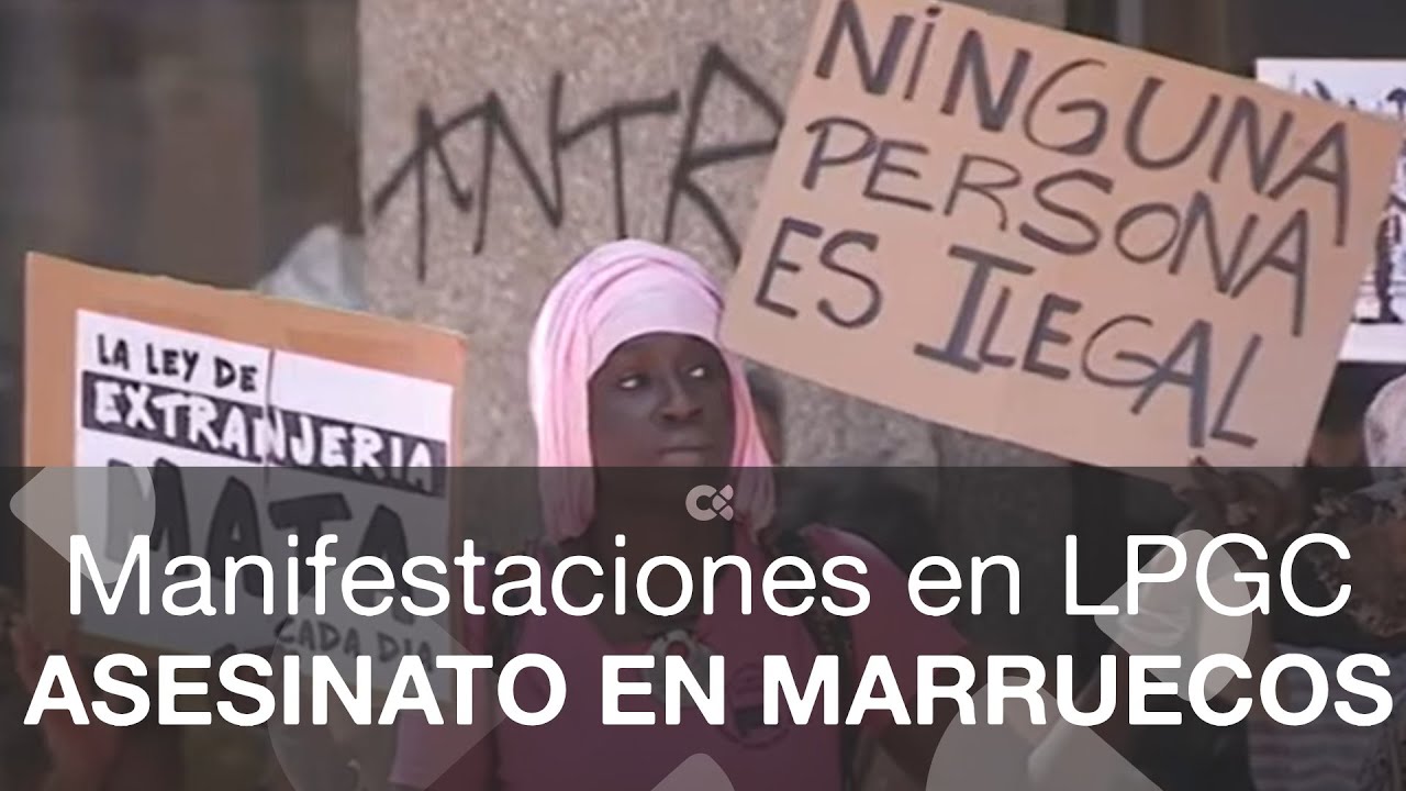 Decenas de personas se manifiestan frente al Consulado marroquí en LPGC tras el asesinato de joven