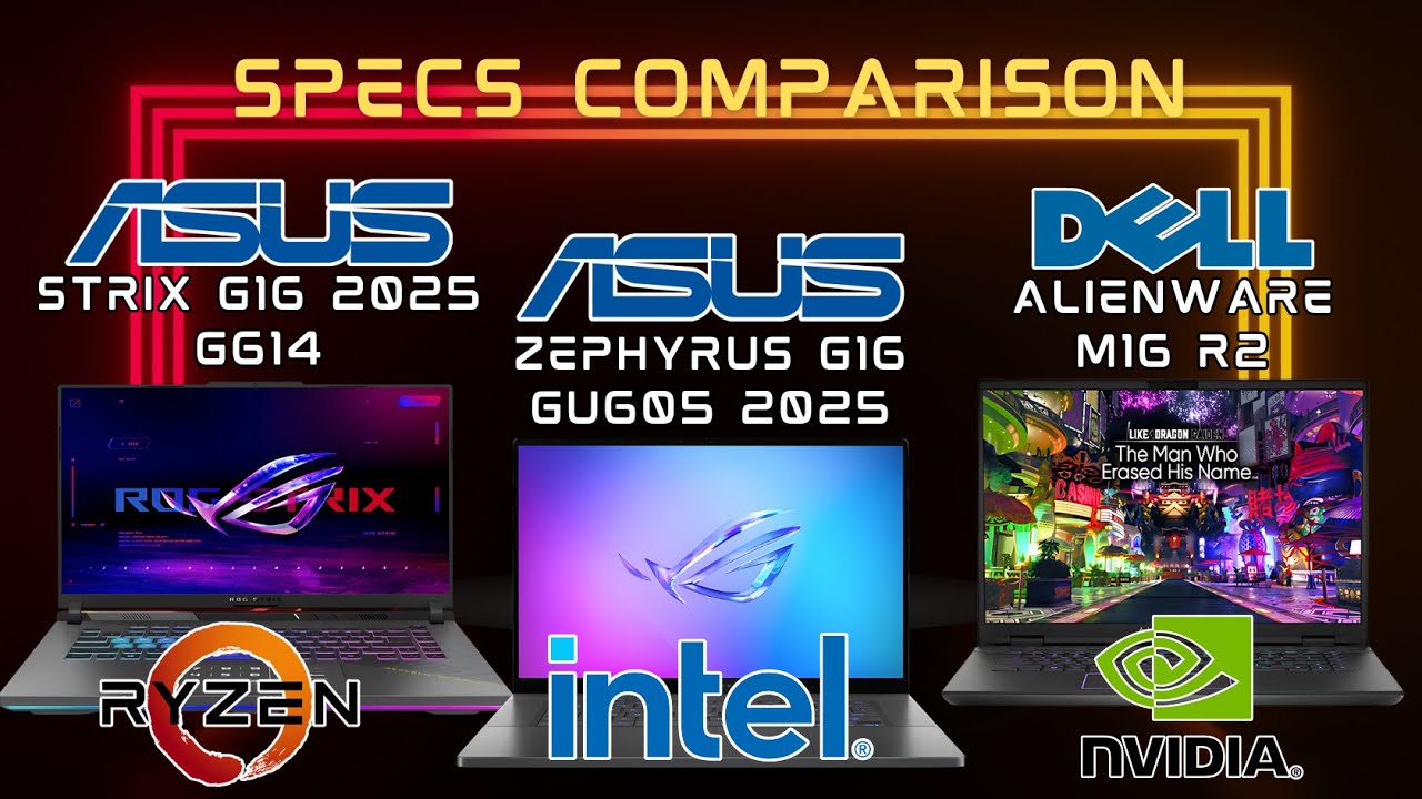 Strix G16 2025 G614 vs Zephyrus G16 GU605 2025 vs Alienware M16 R2 | Best Gaming Laptops 2025