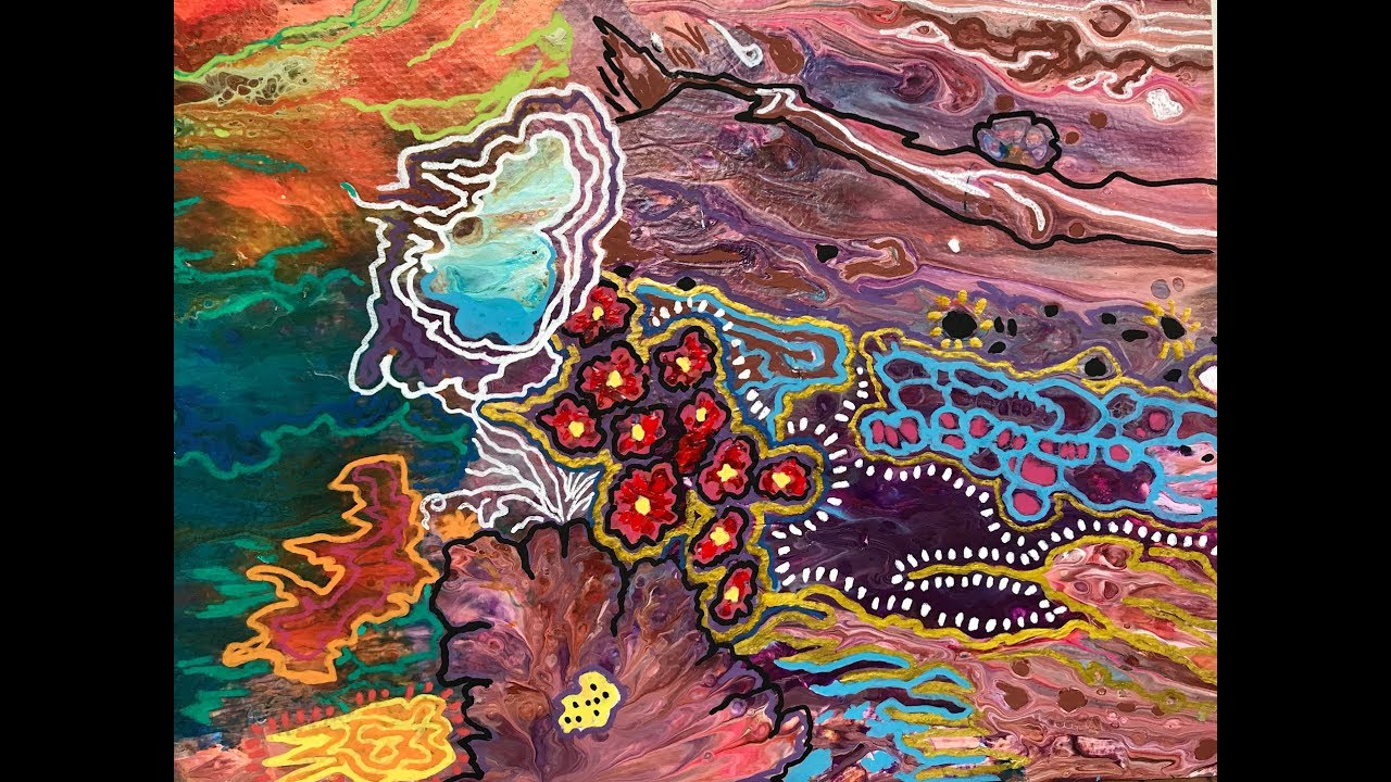 Acrylic Pour Painting: Embellish With Acrylic Paint Markers