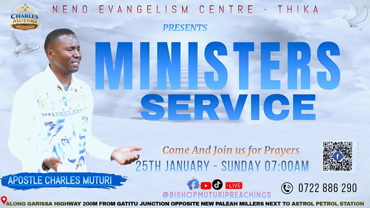 MINISTERS SERVICE // LIVE BROADCAST NENO THIKA // APOSTLE CHARLES MUTURI // 25.01.2026