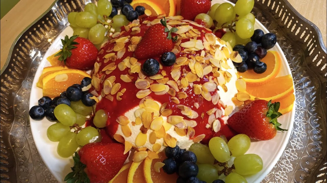 تحلية  او (ديسير ) بالياغورت الطبيعي والكريمة لذيذ  جدا  وسهل التحضير/ Joghurt Bombe