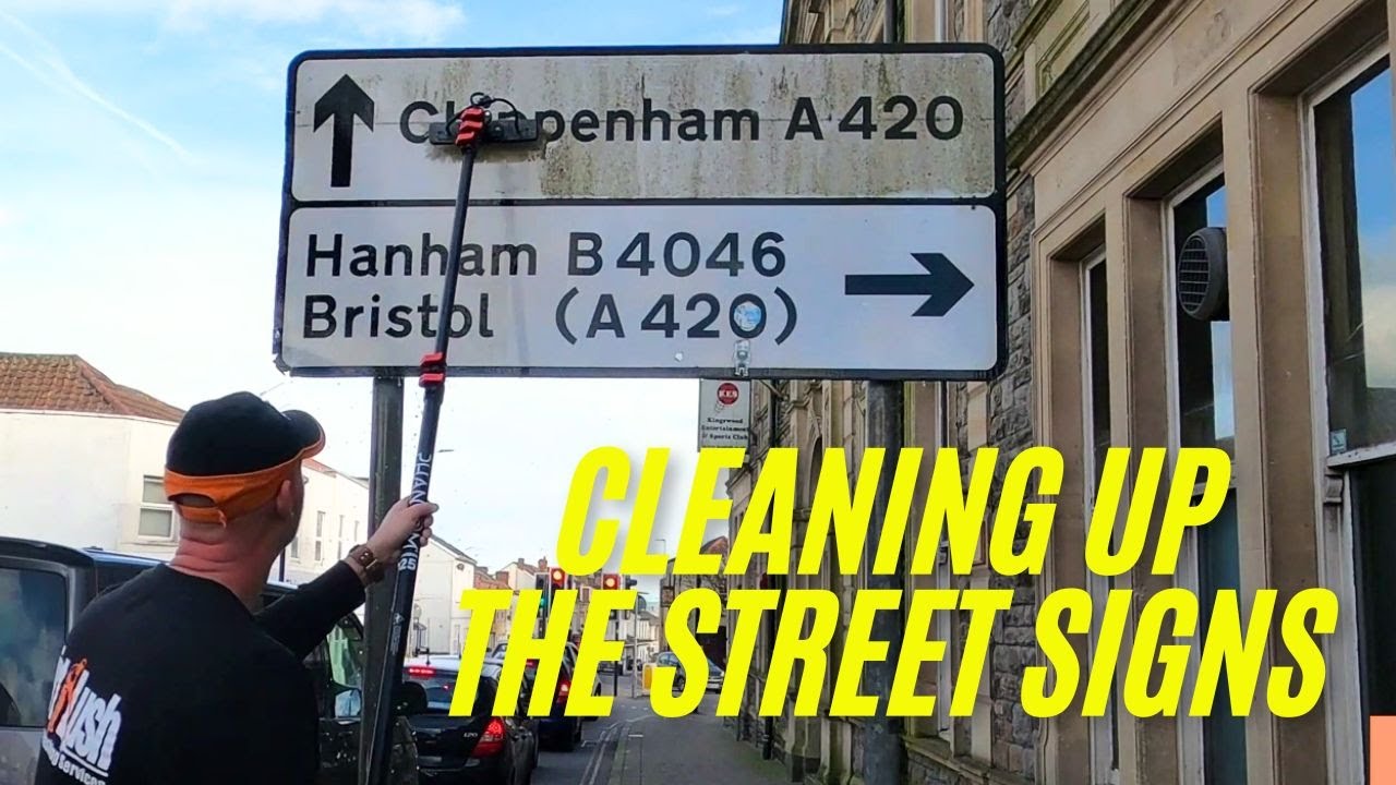 Cleaning up the street signs around town