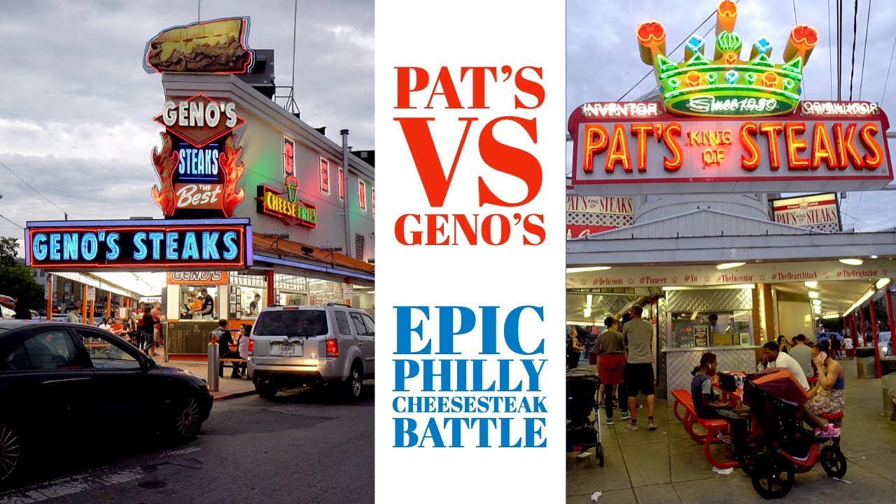 The Best Philly Cheesesteak Geno's Steaks vs Pat's King of Steaks Today I Feel Like TIFL