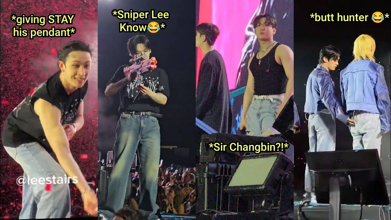 Stray Kids DominATE tour in Brazil Moments 스트레이키즈 브라질 Pt2 Chan giving STAY his pendant