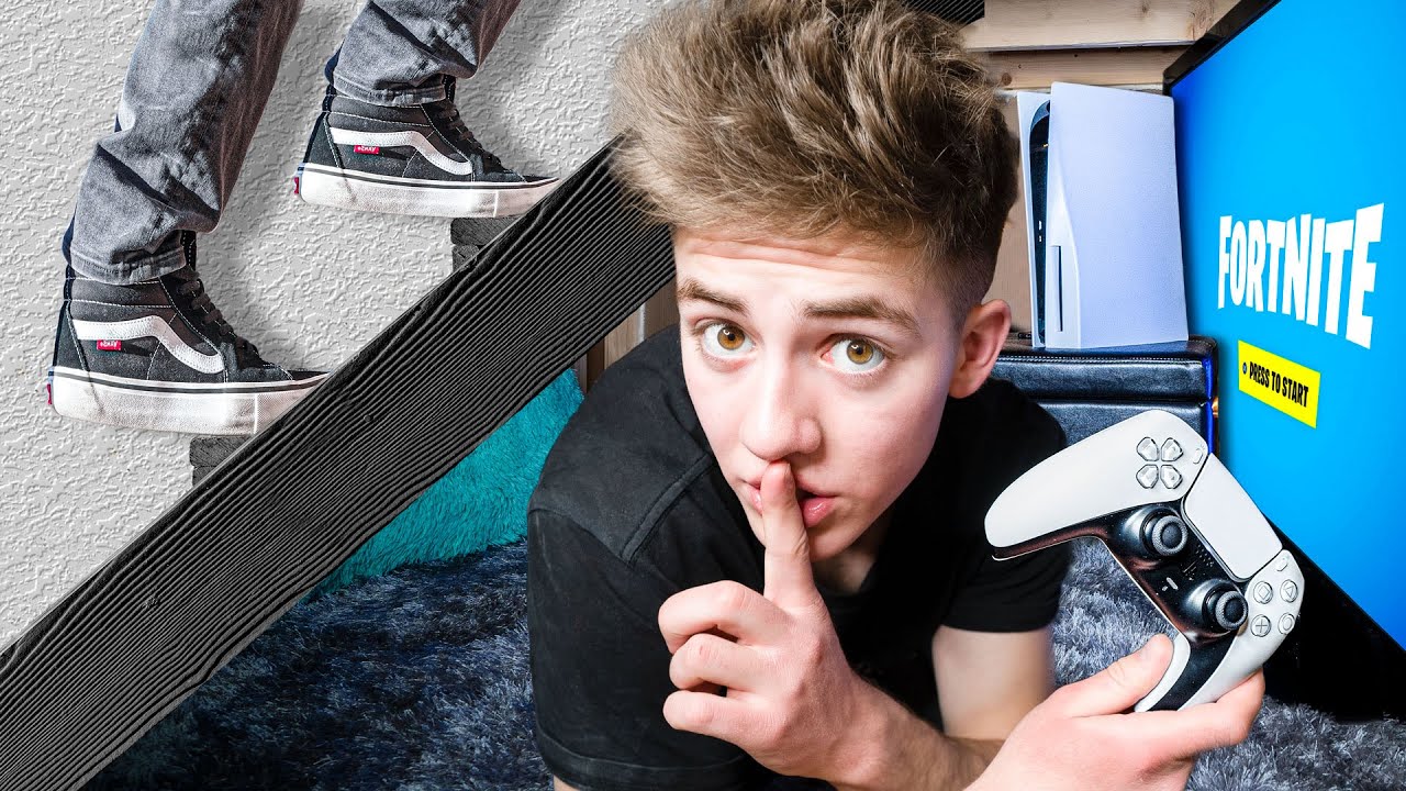 I Built An EPIC Hidden Gaming Room In My House! *PS5*