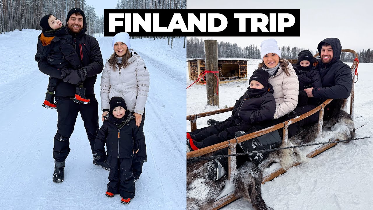 Finland Vlog: Reindeer Rides, Meeting Santa and Sledging in Arctic Lakeland | AD