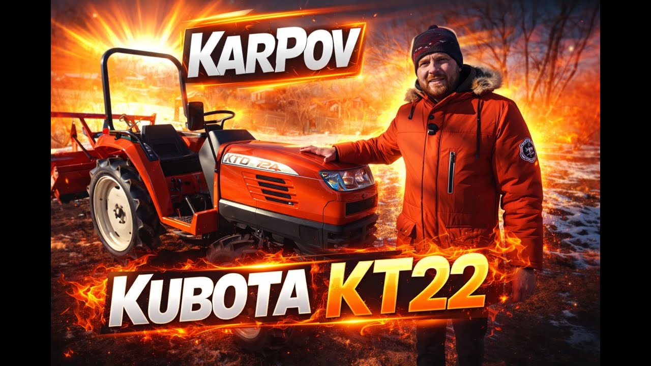 Японский мини-трактор Kubota KT22 / KarPov Group / В наличии✅