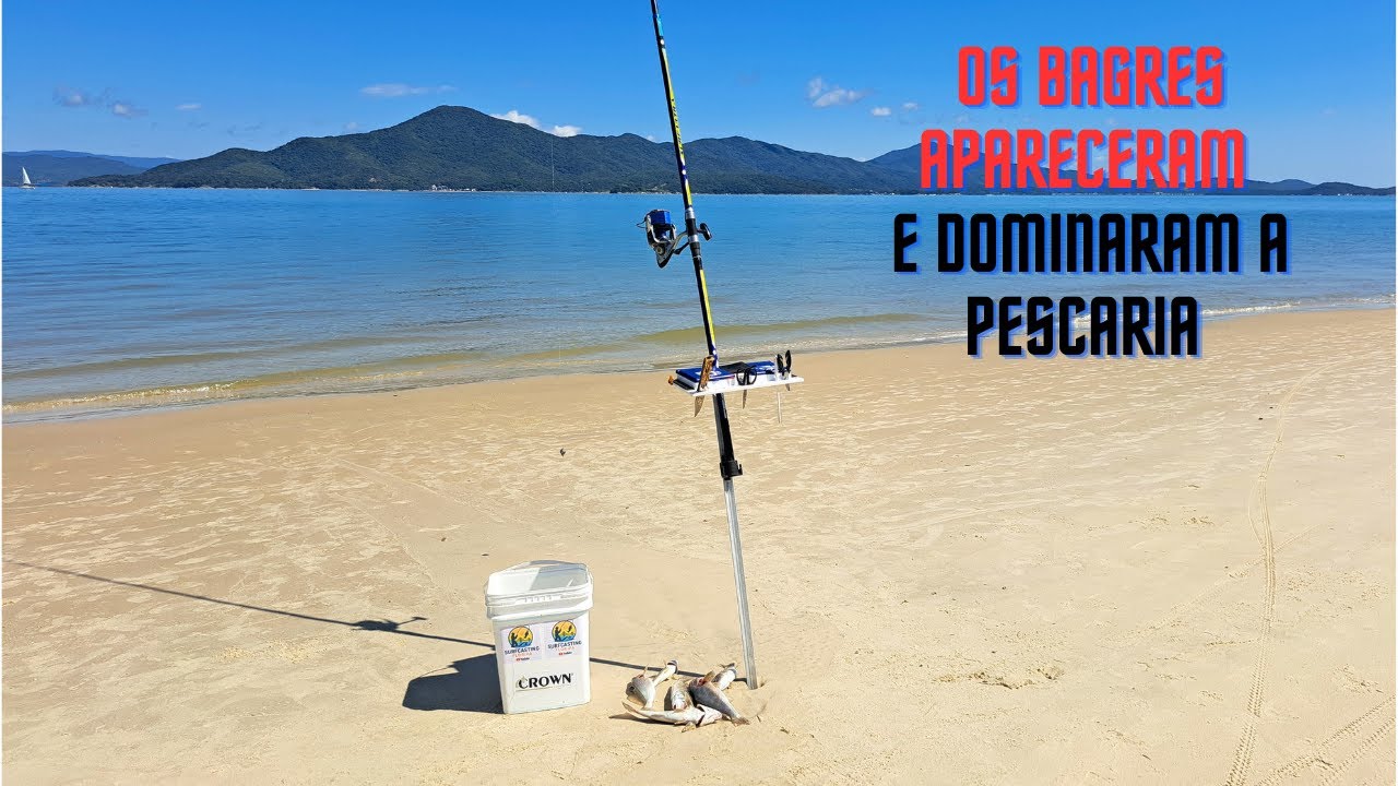 PESCARIA de PRAIA na DANIELA no norte de FLORIPA - SURFCASTING