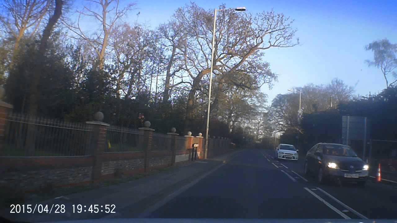 Driver test crash barriers  on a pedestrian crossing