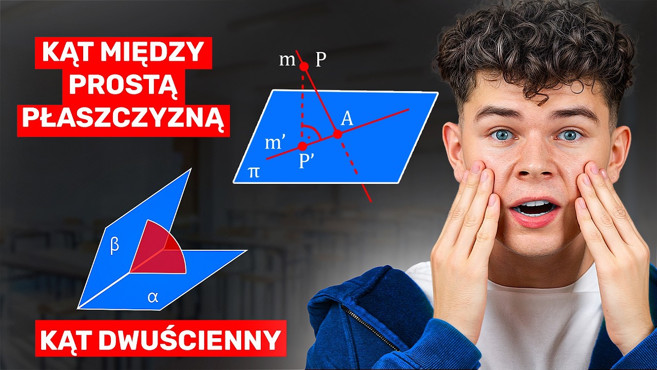 Kąt między prostą a płaszczyzną i kąt dwuścienny - sekret, który porządkuje całą przestrzeń❗