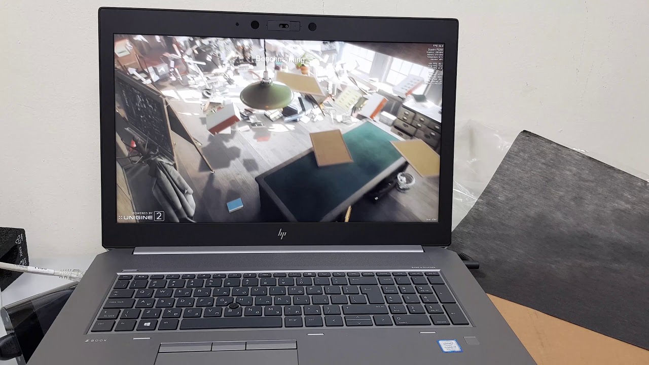 HP ZBook 17 G5 silent unboxing - SolidWorks 2019 performance test & superposition benchmark