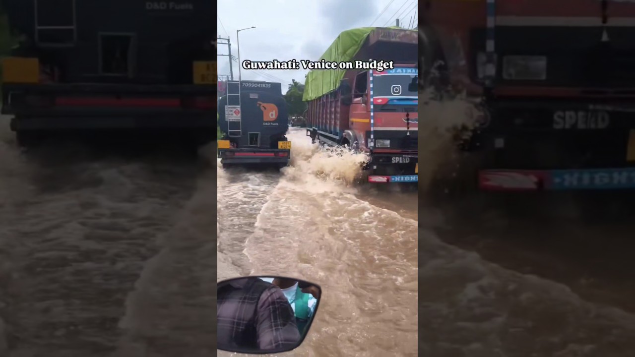 Guwahati on a random day after rain🌧️ #guwahati #assam #floods #northeastindia #zubeengarg #shorts