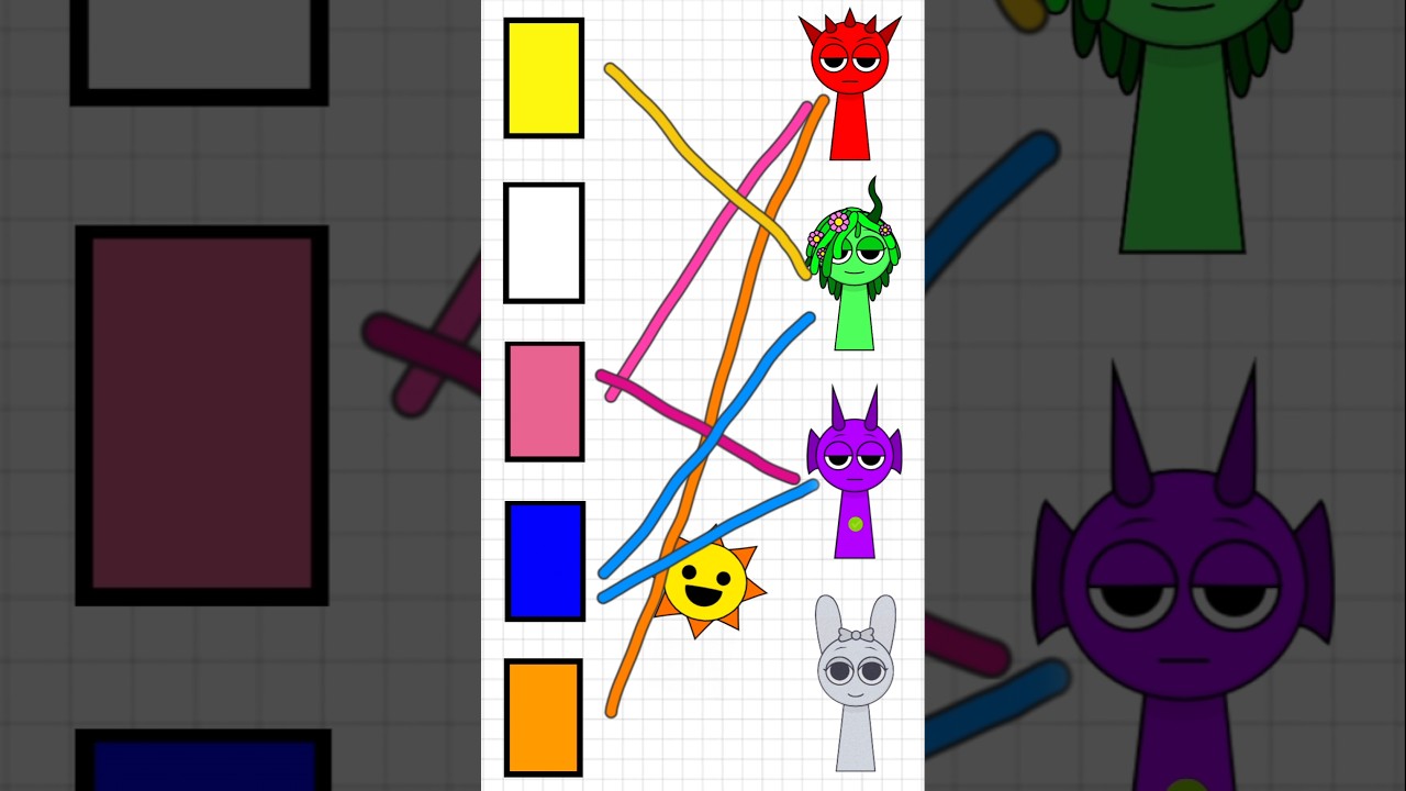 Incredibox Sprunki Mix Colors Challenge ❤️🎨 Please help me puzzle game! #sprunki #sprunkiincredibox