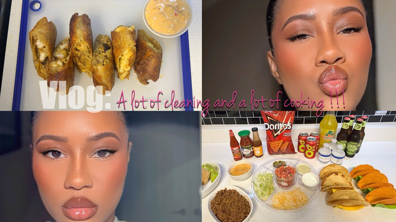 A lot of cleaning and cooking vlog !!!