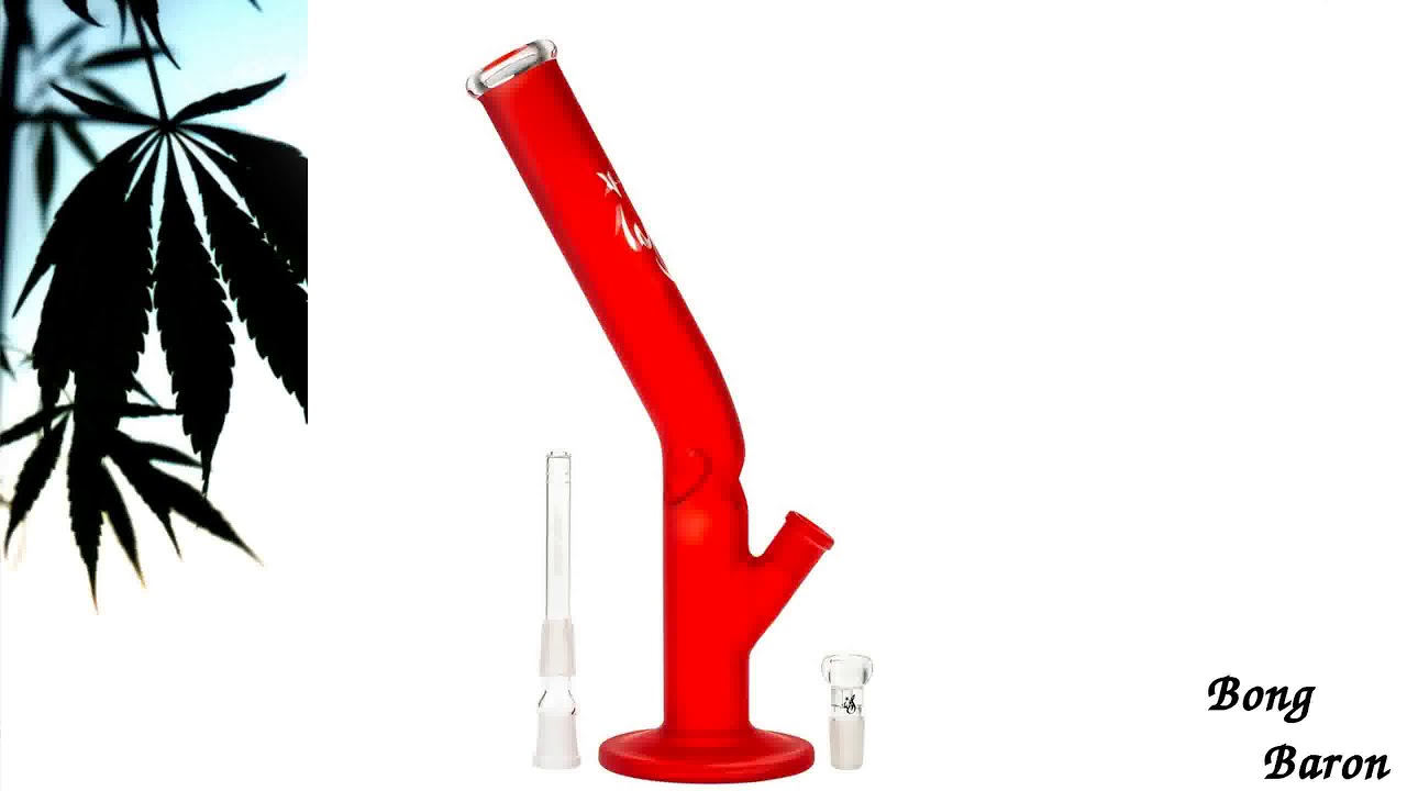 WS TX Burner Colored Glass Ice Bong | Red
