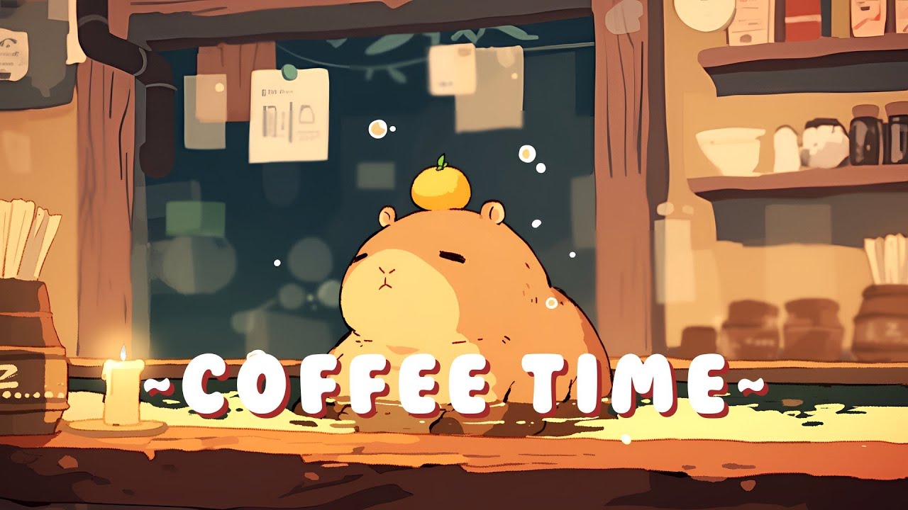 [Long Session] Capybara Study Beats - Peaceful Music for Your Soul ~ Cozy Atmosphere ~ 🦫 🌿 ☕