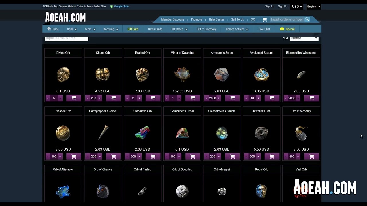 Buy PoE 3.26 Currency For Sale at AOEAH.COM - Enjoy Amazing PoE Secrets of the Atlas League!
