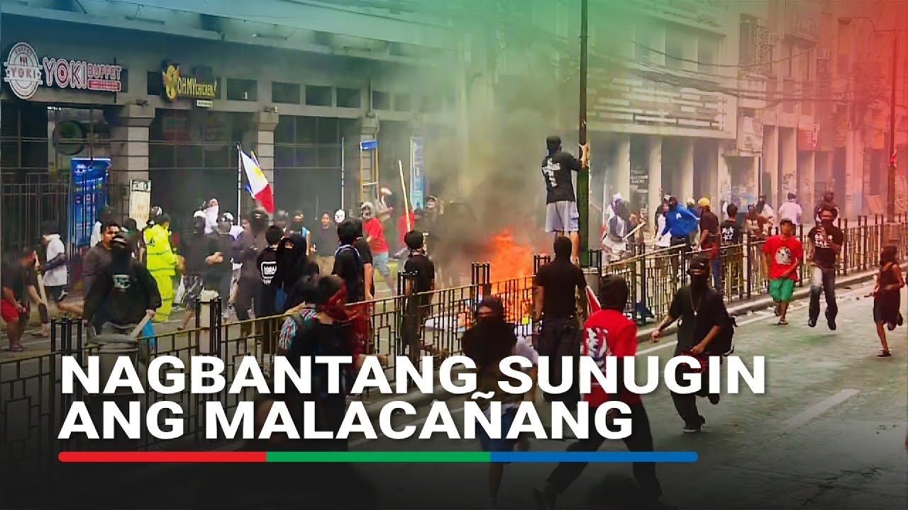 Pagsabog, pagliyab sa Mendiola: Grupo nagbantang sunugin ang Palasyo, ayon sa DILG | ABS-CBN News