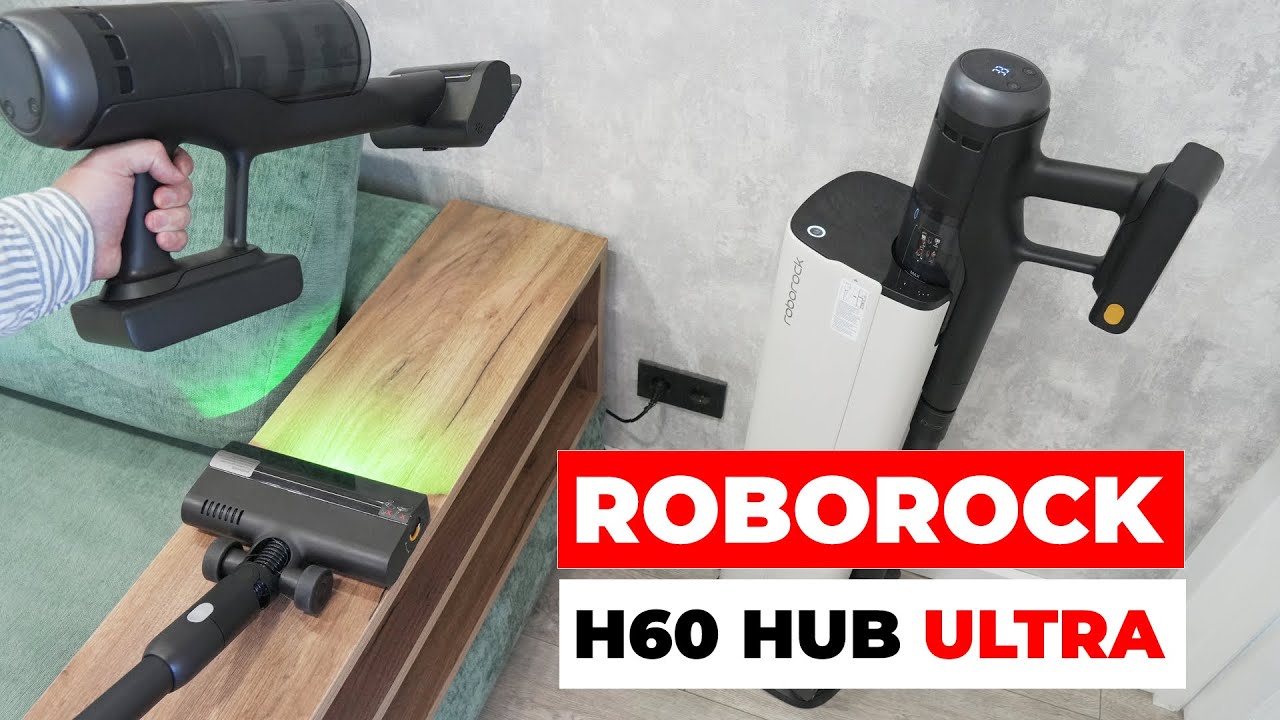 Roborock H60 Hub Ultra: станция для самоочистки и хранения насадок, 210 аВт, подсветка✅ ОБЗОР и ТЕСТ