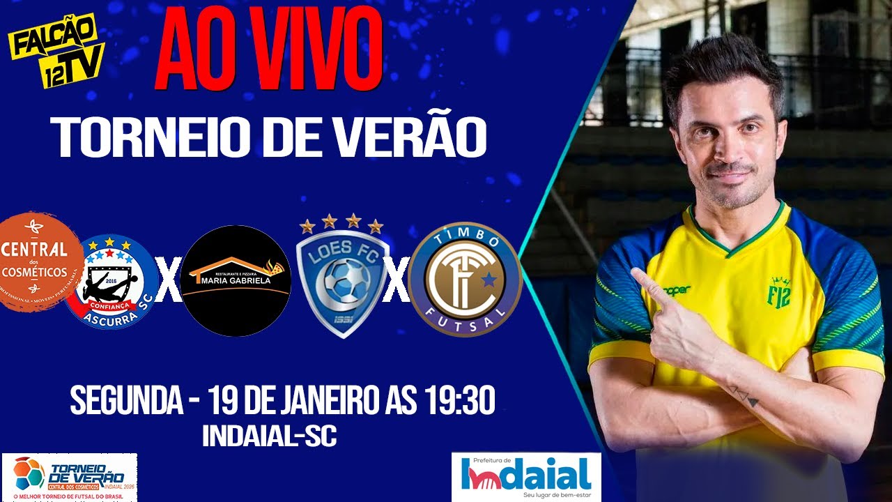FUTSAL AO VIVO | CENTRAL DOS COSMETICOS X MARIA GABRIELA | LEÕES X TIMBO TORNEIO DE VERÃO INDAIAL
