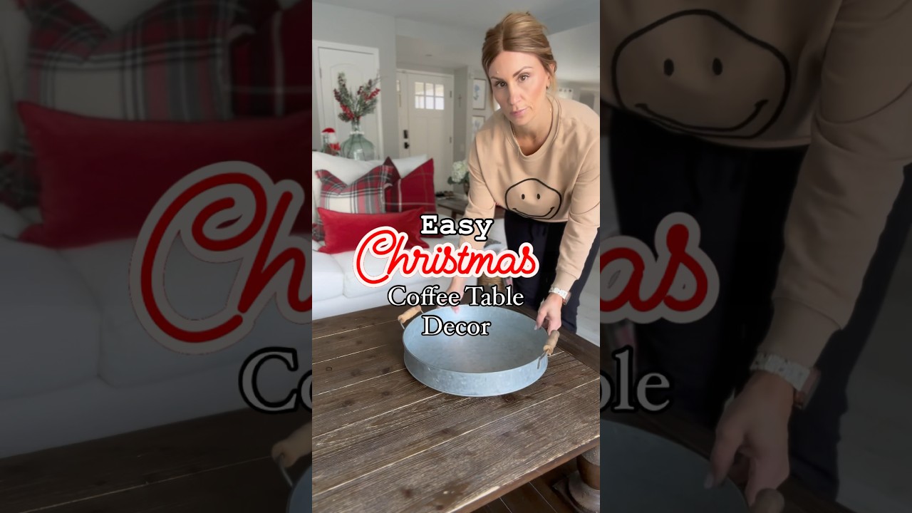 Easy Christmas Coffee Table Decor 🎄#christmas #christmasdecor #target #homegoods #homedecor