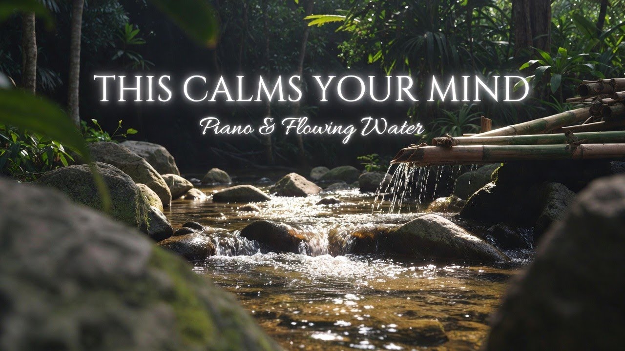 Soft Piano with Gentle River Nature 🌊 Meditation Music for Calm Mind