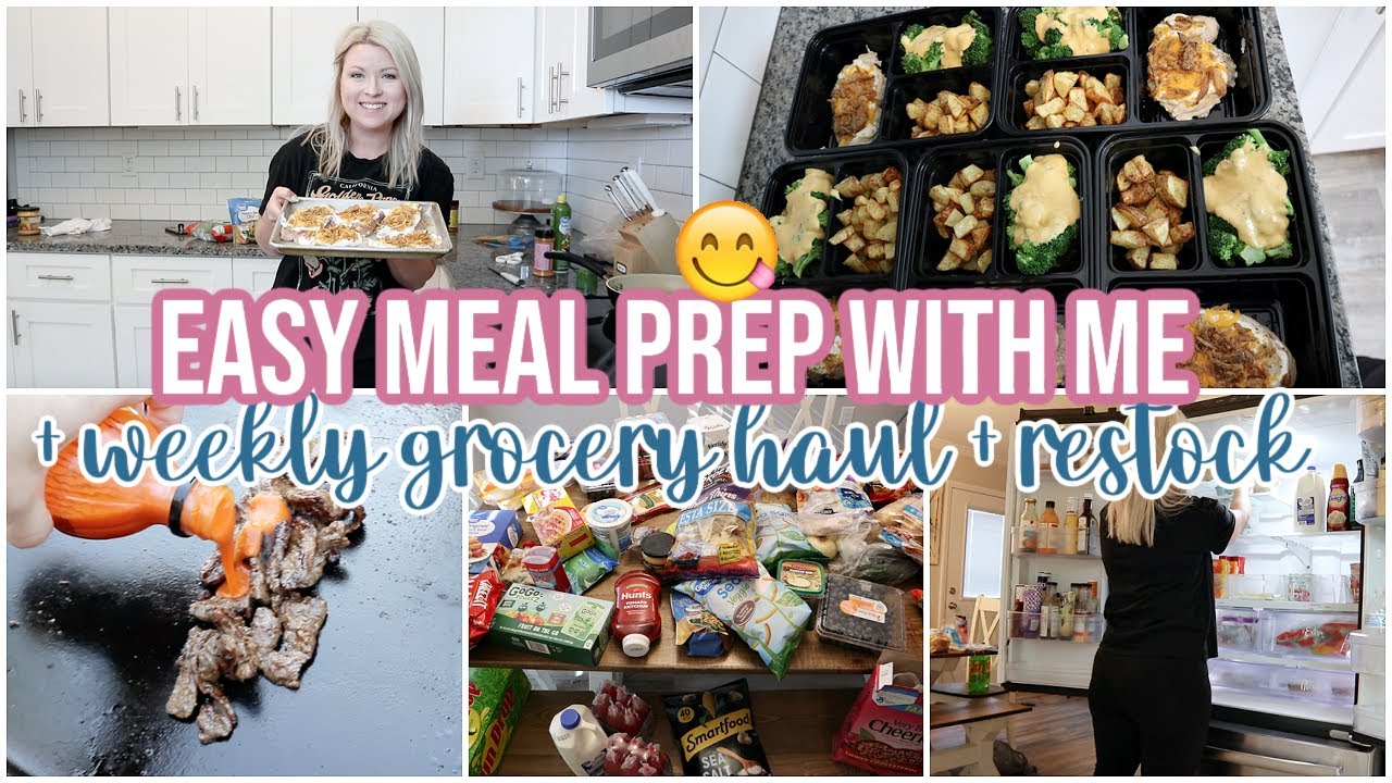 WEEKLY GROCERY HAUL + MEAL PREP WITH ME | FRIDGE RESTOCK | COOK DINNER WITH ME