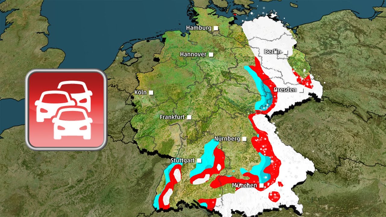 Blitzeis und Schnee! Es droht Stra&szlig;engl&auml;tte