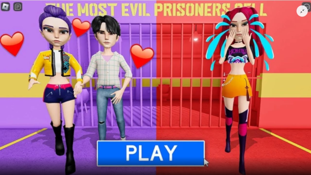 Rumi And Jinu VS Mira Prison Run! (Obby) | Roblox #roblox #scaryobby