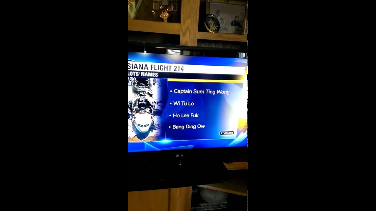 Asiana Flight 214 Pilot Name News Blooper