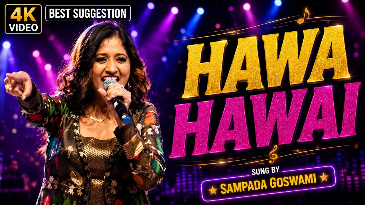 HAWA HAWAI SONG | MR INDIA SONGS | SAMPADA GOSWAMI | SRIDEVI | KAVITA KRISNAMURTHY | BALAJI CREATORS